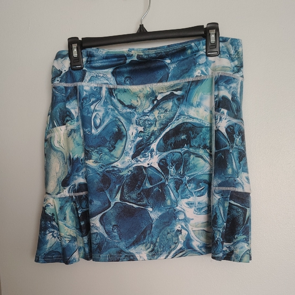 Blue Abstract Women's Skirt